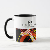 半モダン抽象芸術マグカップ名 マグカップ (左)