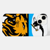 半モダン月のイーグルとライオンのデザイン Case-Mate iPhoneケース (裏面 (横))