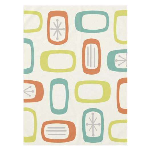 半世紀MCM丸い長方形 テーブルクロス (正面)