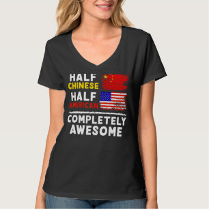 半中国の半アメリカ素晴らし Tシャツ
