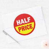 半値小売りシール ラウンドシール (封筒)