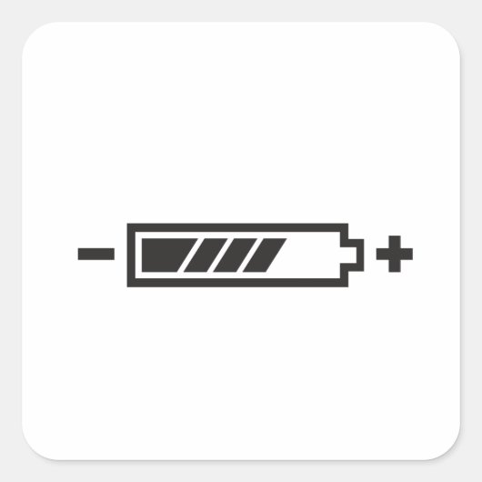 半充電電池 スクエアシール (正面)