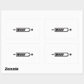 半充電電池 長方形シール (シート)