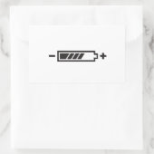 半充電電池 長方形シール (バッグ)