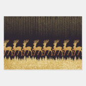 半光沢ブラックと金ゴールド ラッピングペーパーシート (正面3)