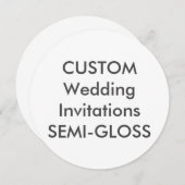 半光沢110ポンド5.25インチラウンド結婚式招待状 招待状 (正面/裏面)