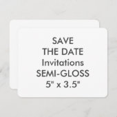 半光沢110 lb 5.5インチx 4.25インチ結婚式招待状 セーブザデート (正面/裏面)