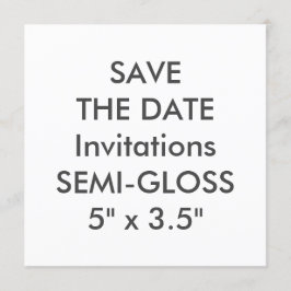 半光沢5.25インチ正方形結婚式招待状 セーブザデート