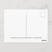 半光沢，標準サイズ，平和とハト ポストカード (裏面)