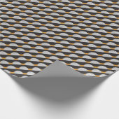 半円とドット、幾何学的パターン。 ラッピングペーパー (角)