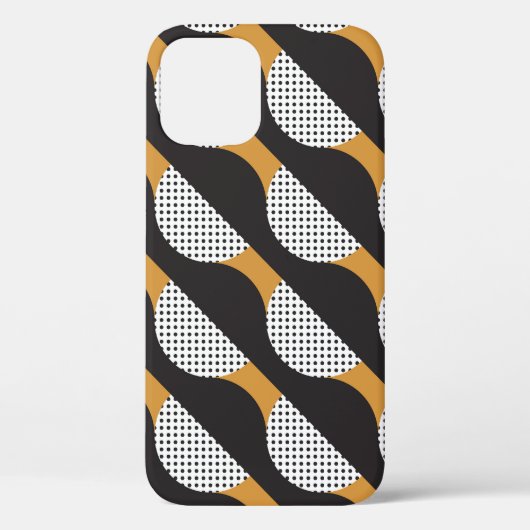 半円とドット、幾何学的パターン。 Case-Mate iPhoneケース (裏面)