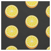 半円オレンジパターン ファブリック (クローズアップ)