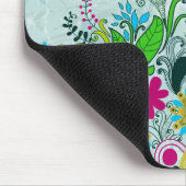 半円カラフルレトロフローラ渦巻き マウスパッド (コーナー)