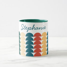 半円ジオメトリシェイプパターン名 マグカップ