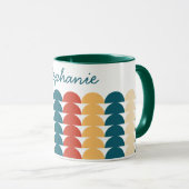 半円ジオメトリシェイプパターン名 マグカップ (正面右)