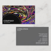 半円パネル（ドット） – カラー旋回 名刺 (正面/裏面)