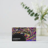 半円パネル（ドット） – カラー旋回 名刺 (スタンド正面)