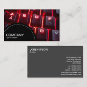 半円パネル（ドット） – キーボ白熱［赤熱］光を放つード 名刺 (正面/裏面)