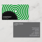 半円パネル（ドット） – スパイラルグラス緑 名刺 (正面/裏面)