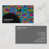 半円パネル(ドット) – フラクタル抽象芸術 名刺 (正面/裏面)