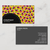 半円パネル(ドット) – 六角形パターン01 名刺 (正面/裏面)