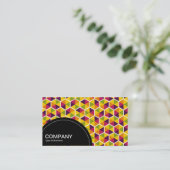 半円パネル(ドット) – 六角形パターン01 名刺 (スタンド正面)