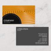 半円パネル（ドット） – 同心円リングや輪 – オラン 名刺 (正面/裏面)