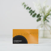 半円パネル（ドット） – 同心円リングや輪 – オラン 名刺 (スタンド正面)
