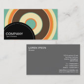 半円パネル（ドット） – 同心円02 名刺 (正面/裏面)