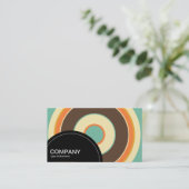 半円パネル（ドット） – 同心円02 名刺 (スタンド正面)