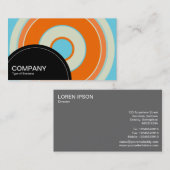 半円パネル(ドット) – 同心円03 名刺 (正面/裏面)