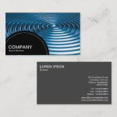 半円パネル（ドット） – 同心円 – BlueChrome 名刺 (正面/裏面)