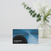 半円パネル（ドット） – 同心円 – BlueChrome 名刺 (スタンド正面)