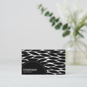 半円パネル（ドット） -抽象芸術葉 名刺 (スタンド正面)