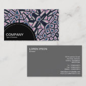 半円パネル(ドット) – 断片化された抽象芸術 名刺 (正面/裏面)