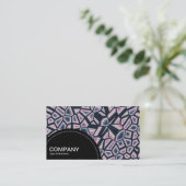 半円パネル(ドット) – 断片化された抽象芸術 名刺 (スタンド正面)