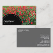 半円パネル（ドット） – 赤チューリップB 01 名刺 (正面/裏面)