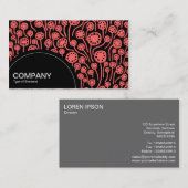 半円パネル（ドット） - 090512 – トロピカルピンク 名刺 (正面/裏面)