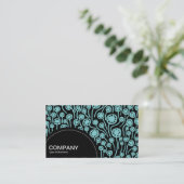 半円パネル（ドット） - 090512 - Lt青（緑） 名刺 (スタンド正面)