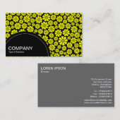 半円パネル（ドット） - 8花びら- Blk上のYllw 名刺 (正面/裏面)