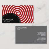 半円パネル（ドット） - Ruby Red 名刺 (正面/裏面)