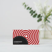 半円パネル（ドット） - Ruby Red 名刺 (スタンド正面)