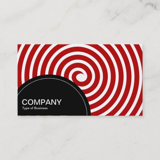 半円パネル（ドット） - Ruby Red 名刺 (正面)