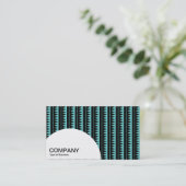 半円パネル – パターアステカン – ターコイズ 名刺 (スタンド正面)