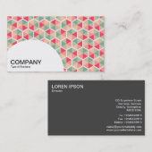 半円パネル – 六角形パターン04 名刺 (正面/裏面)