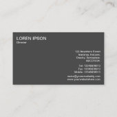 半円パネル – 同心円リングや輪- Chrome 名刺 (裏面)