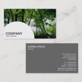 半円パネル – 川の近くの木 名刺 (正面/裏面)