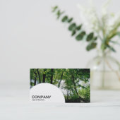 半円パネル – 川の近くの木 名刺 (スタンド正面)