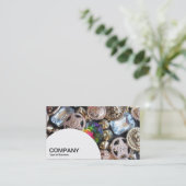 半円パネル – 黄色のベッドデイジー 名刺 (スタンド正面)