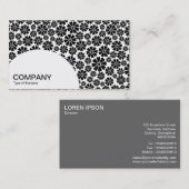 半円パネル – 8花びら – 黒（白） 02 名刺 (正面/裏面)